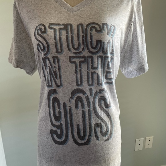 Bella canvas V Neck t shirt Stuck In The 90’s - Picture 1 of 10